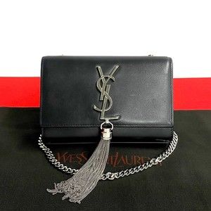 Yves Saint Laurent Kate Tassel YSL Leather Chain Shoulder Bag Black